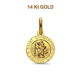 14K Yellow Gold St. Christopher Religious Pendant 13mmX13mm 1.4 grams