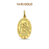 14K Yellow Gold St. Christopher Religious Pendant 23mmX15mm 3.2 grams