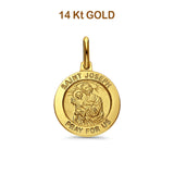 14K Yellow Gold St. Joseph Religious Pendant 17mmX15mm 1.9 grams