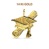 14K Yellow Gold Graduation Pendant 25mmX22mm 1.8 grams