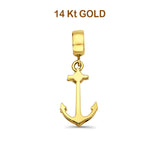 14K Yellow Gold Anchor Charm for Mix&Match Pendant 24mmX9mm 1.1 grams