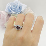 Two Piece Floral Bridal Ring