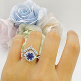 Two Piece Halo Bridal Ring