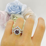 Two Piece Halo Bridal Ring