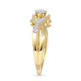 Infinity Swirl 0.26ct Natural Diamond Round Engagement Ring 14K Gold