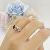 Round Engagement Ring Split Shank Natural Chocolate Smoky Quartz 925 Sterling Silver