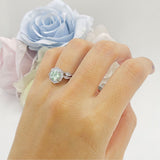 Two Piece Floral Bridal Ring