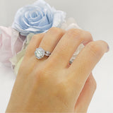 Two Piece Floral Bridal Ring