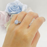Two Piece Floral Bridal Ring