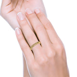 14K Gold 0.19ct Round 4mm G SI Ladies Cuban Eternity Diamond Engagement Wedding Band Ring