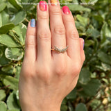 Schmetterlings-Engelsflügel-Diamant-Statement-Ring, 14 Karat Gold, 0,10 ct