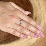 Four Leaf Clover Ring Natural Diamond Beaded Ring 14K Gold
