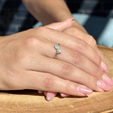 Ring mit vierblättrigem Kleeblatt, natürlicher Diamant-Perlenring, 14 Karat Gold