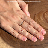 Minimalist Diamond Baguette Ring Stackable 14K Gold 0.06ct