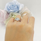 Two Piece Floral Bridal Ring