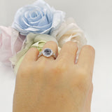 Two Piece Floral Bridal Ring