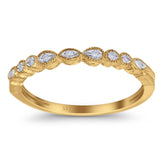 14 K Gold 0,05 ct rund 2,2 mm G SI Diamant stapelbarer Eternity-Band-Verlobungs-Ehering