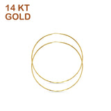14K Gold 55mm Large Endless Closure Hoop Earrings