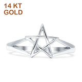 Keltischer Pentagramm-Sternring aus 14 Karat Gold