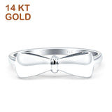 Band-Fliege-Knoten-Ring aus 14-karätigem Gold