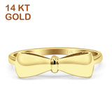 Band-Fliege-Knoten-Ring aus 14-karätigem Gold