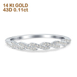 Diamant Infinity Twisted Ehering Halbe Ewigkeit 14K Gold 0,11ct