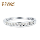 Stapelbarer Diamant-Ehering für die halbe Ewigkeit, 14 Karat Gold, 0,27 ct