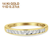 Diamond Half Eternity Stackable Wedding Band 14K Gold 0.27ct
