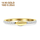 Diamond Snake Eye Ring Round Statement 14K Gold 0.20ct