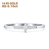 Diamond Marquise Ring Vintage Style 14K Gold 0.10ct