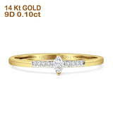 Diamant-Marquise-Ring im Vintage-Stil, 14 Karat Gold, 0,10 ct
