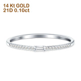 Diamond Baguette Ring Statement 14K Gold 0.10ct
