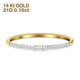Diamant-Baguette-Ring Statement 14K Gold 0,10ct