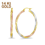 gold twist hoop earrings
