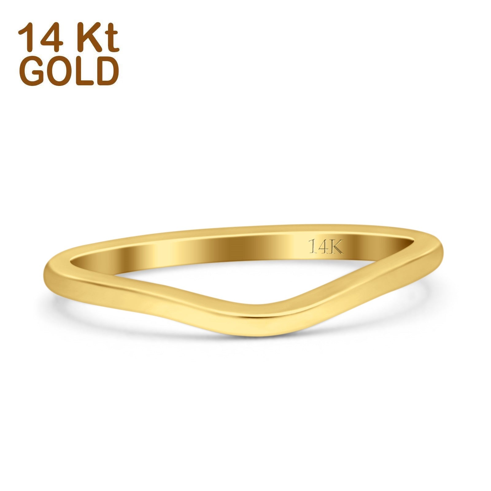 14K Gold Ladies Wedding Band Solid Engagement Ring