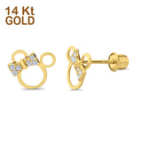 gold mickey mouse earrings