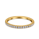 14 K Gold, 0,28 ct, rund, 1,6 mm G SI, stapelbar, halbe Ewigkeit, Diamantbänder, Verlobungsring, Ehering