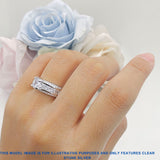 Round Engagement Ring Vintage Style Natural Rutilated Quartz 925 Sterling Silver