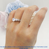 Vintage Style Sunflower Marquise Round Natural Moonstone Ring 925 Sterling Silver