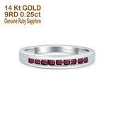 14 K Weißgold, 0,25 ct, rund, 3 mm, Art-Déco-G-SI-Diamant-Verlobungs-Ehering mit halbem Ewigkeitsband