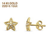 Stern-Diamant-Ohrstecker, 14 K Gold, 0,12 ct