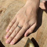 Teardrop Pear Half Eternity 0.32ct Natural Diamond Crown Ring 14K Gold