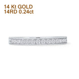 Minimalistischer Halb-Eternity-Diamant-Ehering aus 0,24 Karat 14-karätigem Gold
