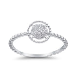 14K White Gold 0.06ct Round Promise G SI Diamond Engagement Wedding Ring