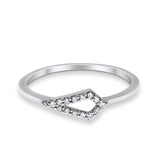 14K Gold G SI .11ct Diamond Eternity Bands Wedding Engagement Trendy Ring