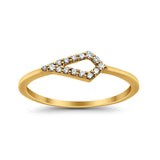 14K Gold G SI .11ct Diamant Eternity Bands Hochzeit Verlobung Trendiger Ring
