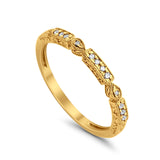 Stapelbarer Ewigkeits-Hochzeitsring aus 14-karätigem Gold mit 0,08 ct G SI-Diamant