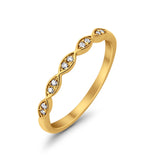 Stapelbarer Ewigkeits-Hochzeitsring aus 14-karätigem Gold mit 0,09 ct G SI-Diamant