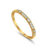 14 K Gold 0,07 ct G SI Jubiläums-Diamant-Ewigkeits-Ehering mit stapelbarem Band