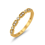 14K Gold 0.11ct G SI Stackable Diamond Eternity Band Ring